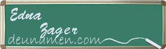 Edna Zager Visitenkarte